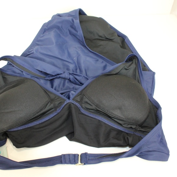 NWT One Piece Wrap Halter Swimsuit XL - Picture 8 of 8